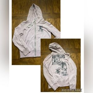 Like New Women’s Juniors American Eagle Full Zip Hoodie Size XL Light Purple